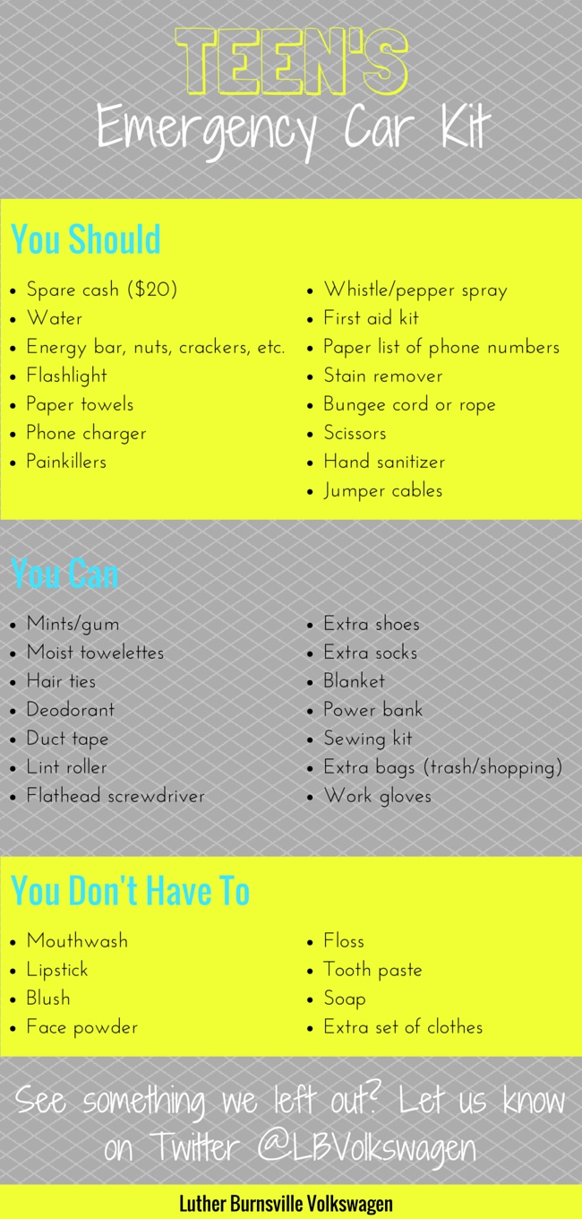 Teen Emergency Car Kit | Luther Burnsville Volkswagen